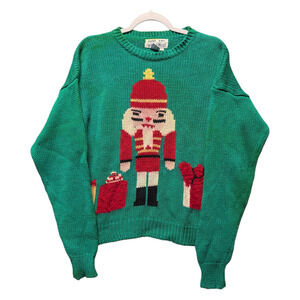 80s / 90s Nut Cracker Knit Christmas Sweater